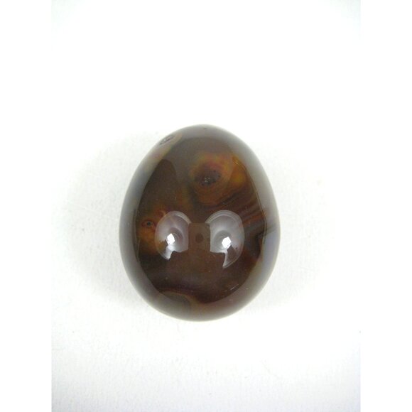 Polished Brown Agate Stone Egg 2 inch Home Decor Collecting - Picture 1 of 6